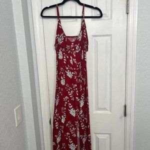 Maxi Dress - Red/Floral - Large